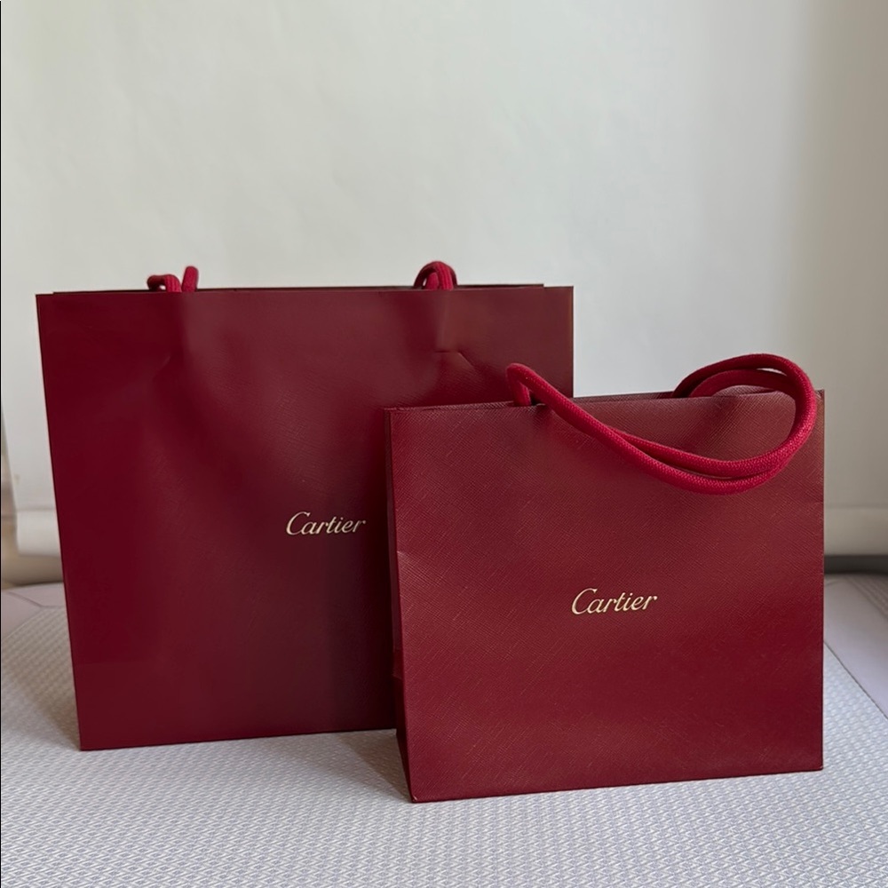 Cartier Red Luxury Shopping Bags Collection